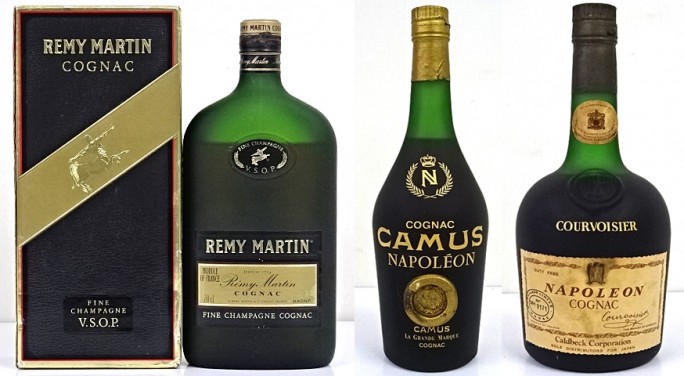 REMY MARTIN レミーマルタン  VSOP、CAMUS カミュ ナポレオン、COURVOISIER クルボアジェ ナポレオン