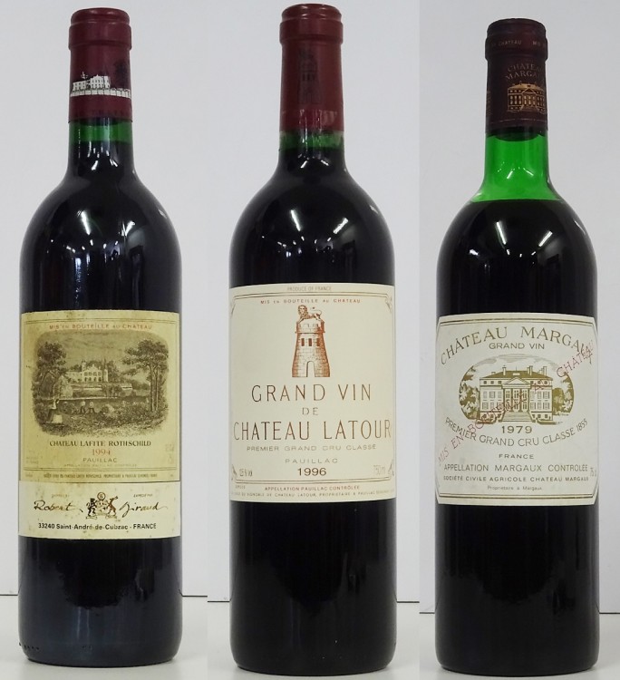 シャトーラフィットロートシルト 1994年,シャトーラトゥール 1996年,シャトーマルゴー 1979年