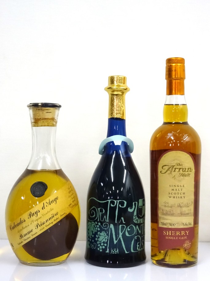クールドリヨン ポムプリゾニエール 900ml,小鼓 グラッパ モンテ オエステ 720ml,Arran アラン シェリー カスク シングル モルト700ml
