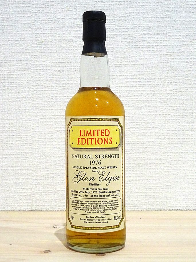 glen elgin グレンエルギン 20年 1976-1996 Blackadder ブラックアダー リミテッド エディション 46.3% 700ml 288本限定